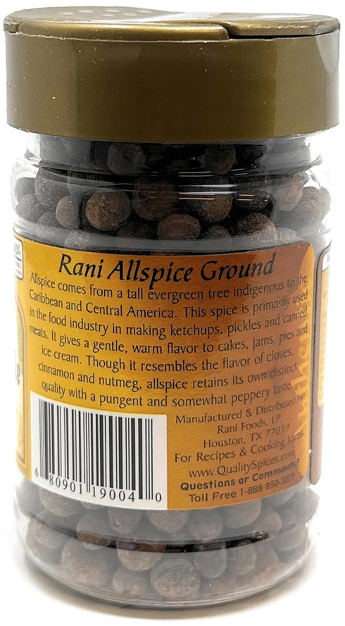 Rani Allspice (Kabab Chini) Whole Spice, 3oz (85g) PET Jar, All Natural