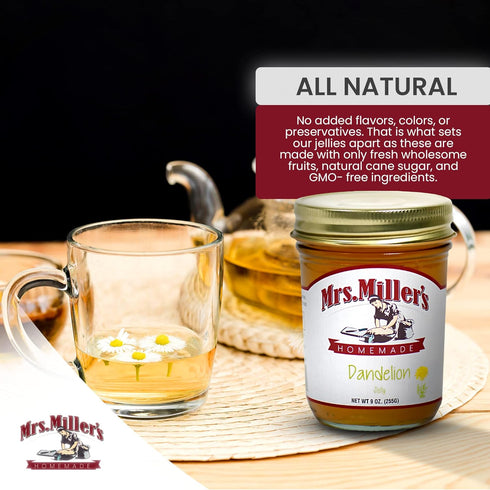 Mrs. Miller's 3 Dandelion Jelly: Jars Homemade