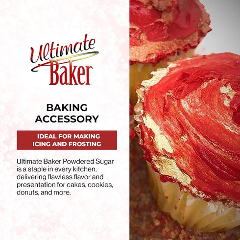 (4oz Ultimate Baker Powdered Sugar - Naturally Colored Icing Sugar for Icing & Frosting, Extra Fine Grain