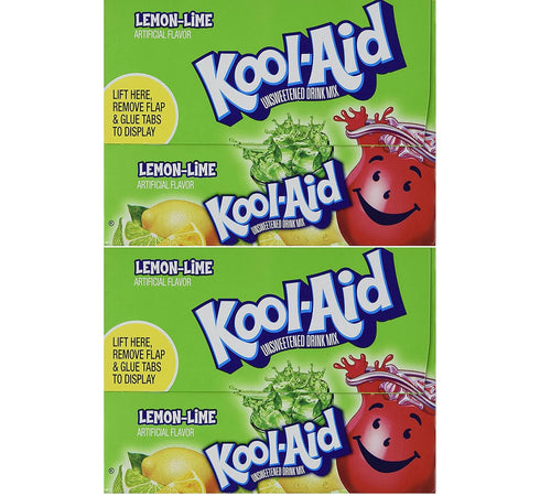 Kool-Aid Lemon-Lime Unsweetened Soft Drink Mix, 0.13-Ounce Packets (Pack of 96)