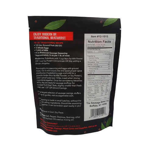1 lb. 4 oz. The Sausage Maker - Bratwurst Seasoning