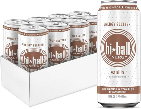 Hiball Clean Energy Drink - Vanilla - Zero Sugar, Zero Calorie Sparkling