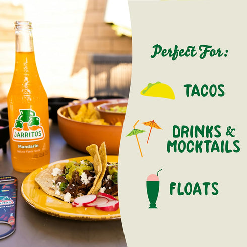 3-Flavor Pack (17.7 oz, 24 12 6 6 Jarritos - Mexican Soda, Variety Bottles) - Mandarin, Lime, & Pineapple - Real Cane