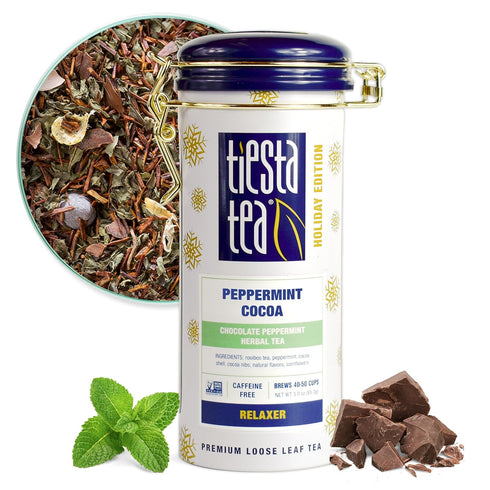 Tiesta Tea - Cozy Peppermint Cocoa, Loose Leaf, Chocolate Peppermint Herbal Tea,