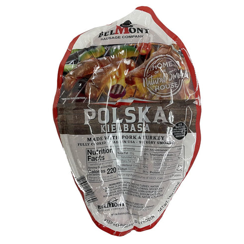 TEAMORE Kielbasa 14oz | Polska | Pork & Turkey | Belmont | No MSG | Gluten Free |