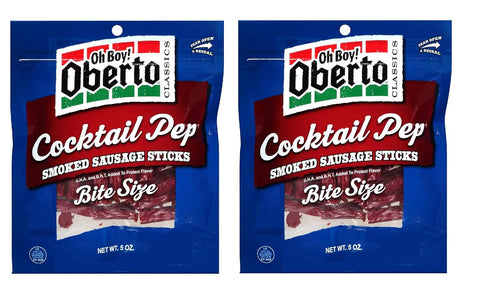 Oh Boy! Oberto Classics Cocktail Pep Bite Size Smoked Sausage Sticks |