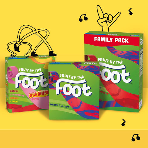 4.5 oz, 6 (Pack 8) Fruit by the Foot Fruit Flavored Snacks, Berry Tie-Dye, ct