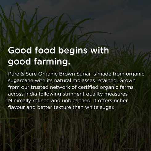 1kg (35.27 OZ) Organic Sugar Brown