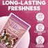 2.5 oz, 3 Pack Freeze Dried Ice Cream Sandwich Bites, Neapolitan, Crunchy & Sweet Snack, Dehydrated, Resealable Gift