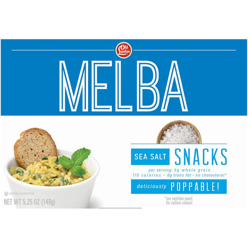Old London Melba 5.25 (Pack 12) Snacks, Sea Salt, Ounce