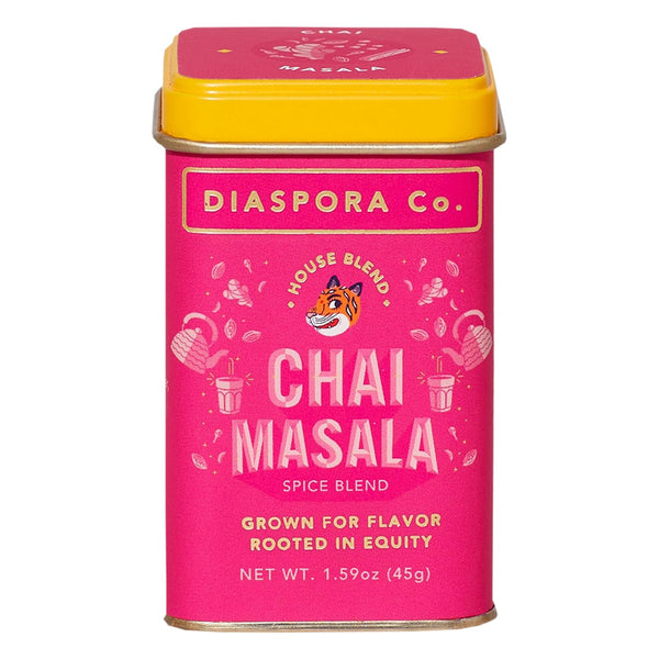 Diaspora Co. Chai Masala, Uncaffeinated Unsweetened Ground Spice Blend for Drinking & Baking, 45g Everyday Tin, Fresh