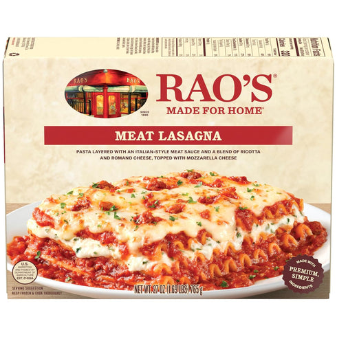 Rao's Made For Home Meat Lasagna Frozen Meal, 27 oz