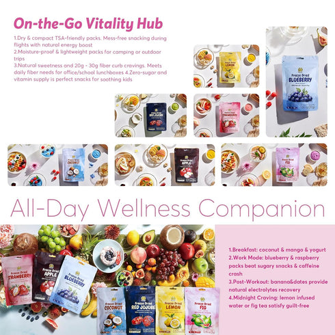 SUNGIVEN Pack 12 7 9.7 oz Freeze Dried Fruit Mixed for Beauty, Variety of Bag, Kinds of Fruit, Health Snack, Rich
