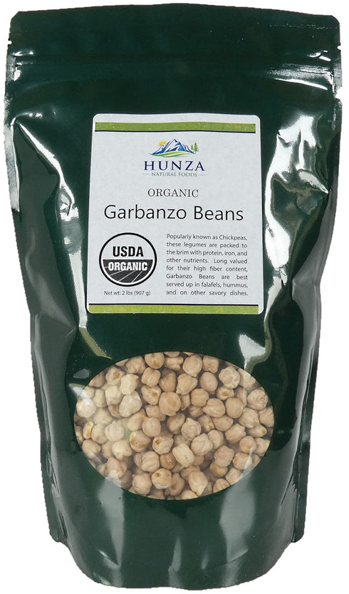 Hunza Natural Foods Hunza Organic Garbanzo Beans / Chickpeas (2 lbs)