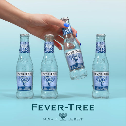 6.8 oz Pack 24 Fever-Tree Club Soda Premium Zero Calorie Mixer for Cocktails and Mocktails, fl Bottles, of Naturally