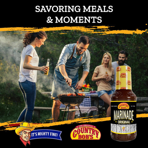 Country 18oz Bob's Original Marinade Sauce - Grill Masters Secret for Meat, Poultry, Veggies & Pork, Gluten-Free