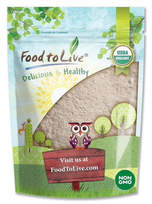 Food to Live Organic Spelt Flour, 6 Pounds Whole Grain, Non-GMO, Kosher,