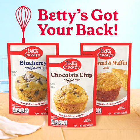 6.4 oz. (Pack 9) Betty Crocker Banana Nut Muffin Mix, Made With Walnuts