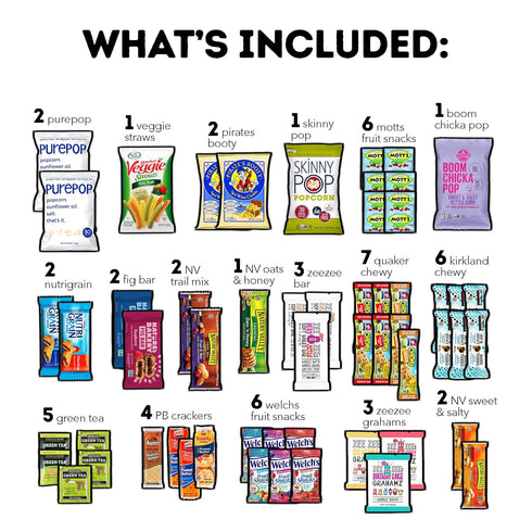 (55 Count) Pack Package CRAVEBOX Healthy Snack Box Mother's Day Variety Care Gift Basket Kid Men Women Adult Nuts Fruit