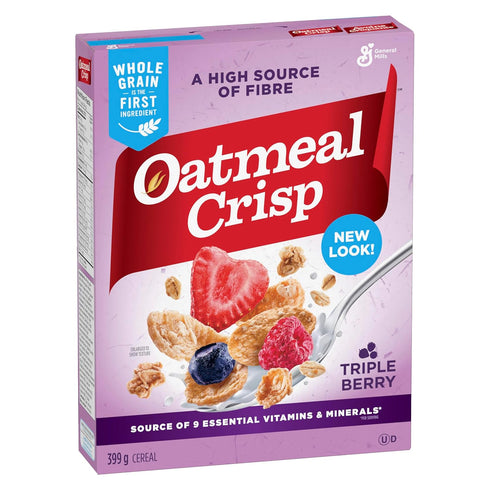 Oatmeal Crisp 399g/14.1 oz., Triple Berry Cereal, (Imported from Canada)