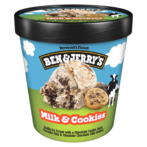 Ben & Jerry's 16 oz Ice Cream Milk and Cookies