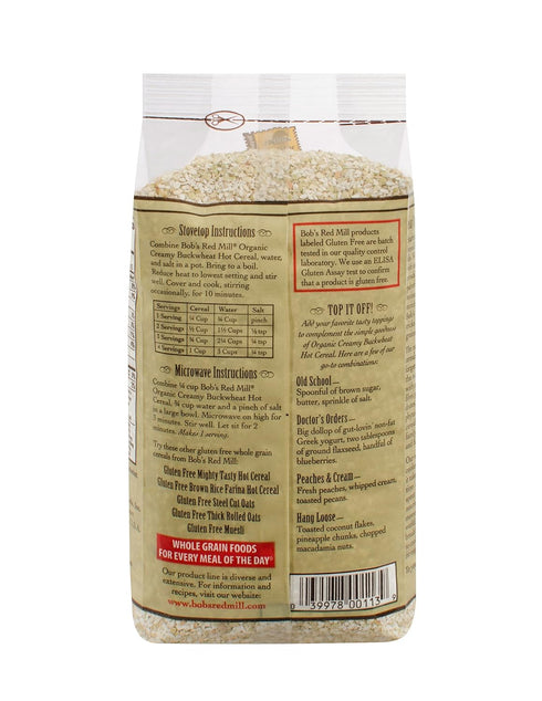 18 Bob's Red Mill Org Whole Grain Creamy Buckwheat Hot Cereal, Ounce