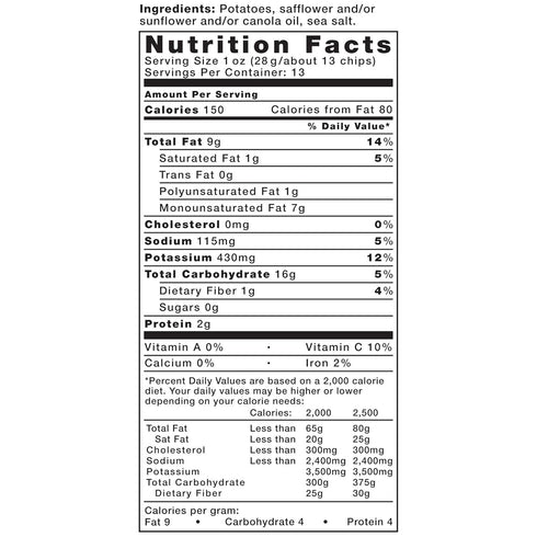 13 (Pack 2) Kettle Brand Foods, Chip Potato Sea Salt, Ounce