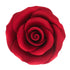 (12 Count, 1.5 Inch) Sugar Roses Medium Wired Gum Paste Flowers with Calyx, Red Roses for Cake Decorating, by Global
