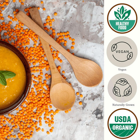 (4.8lb) Organic Red Lentils Dry by Be Still Farms - Lentils Bulk aka Masoor Dal - Ideal for Soup, Pasta, Pilof - High