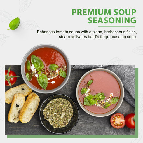 5 oz (142g), Soeos Basil Leaves, Cut and Sifted, Dried Basil Leaves, Pairs Well with Pasta, Salad, Pizza, Sauces