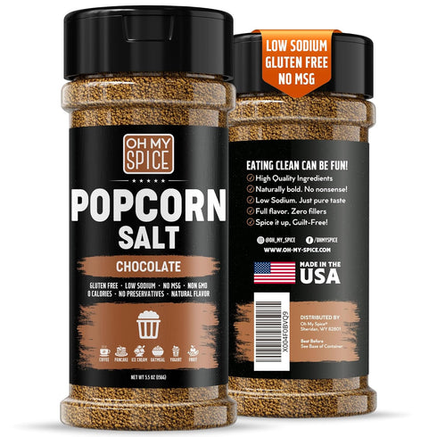 Popcorn Salt Chocolate Powder Mix - Gluten Free & Low Sodium Cocoa