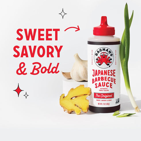 2 Pack 1 1 Bachan's Japanese Barbecue Sauce - Original, Roasted Garlic - BBQ Sauce for Wings, Chicken, Beef, Pork