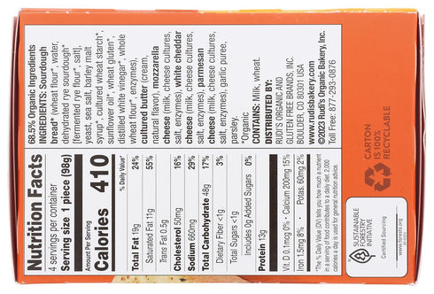 Rudis 3 13.8 OZ BAKERY Cheese with Garlic Texas Toast