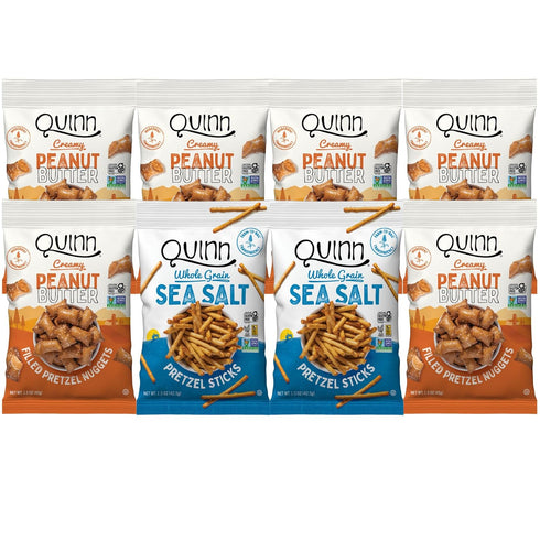 Quinn Pretzel Nuggets Tester Pack - Vegan, Gluten Free, Made with Real Ingredients, 1.5 Oz (Pack of 8)