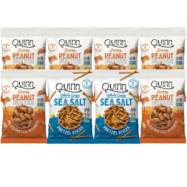 Quinn Pretzel Nuggets Tester Pack - Vegan, Gluten Free, Made with Real Ingredients, 1.5 Oz (Pack of 8)