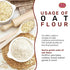 Spicy World 4 (64oz) Oat Flour Whole Grain Pound Bag - Pure, USA Grown, For Baking & More, Non-GMO, Great Wheat