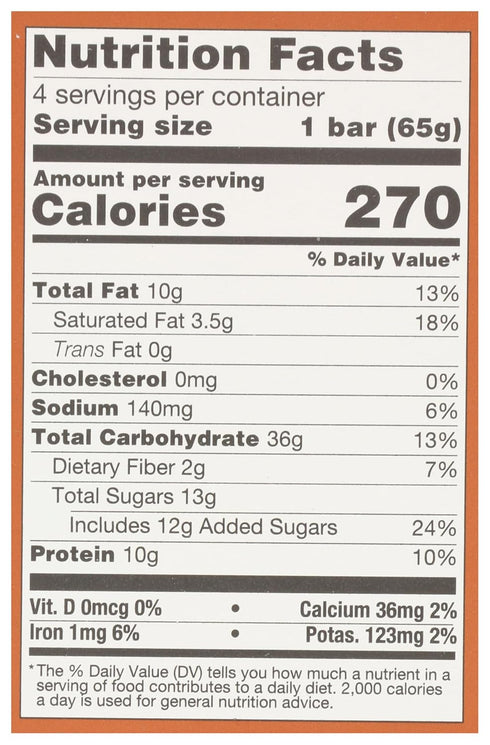 4ct, 2.3 OZ GOMACRO Organic Salted Caramel & Chocolate Chip Protein Bar