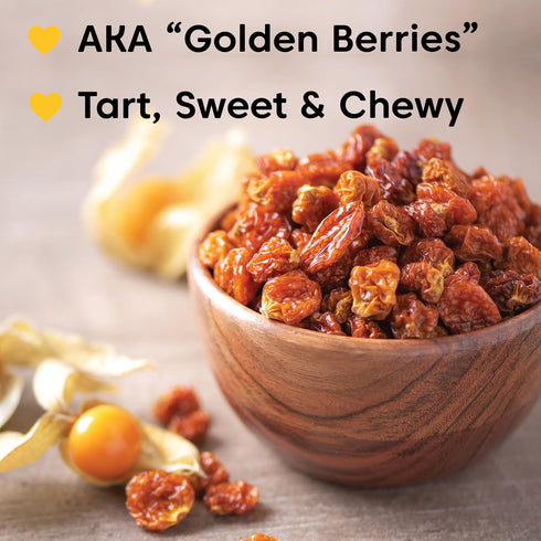 (32 2 Wilderness Poets, Organic Incan Berries (Golden Berries, Gooseberries) - Raw, Dried Fruit - Bulk Size Ounce