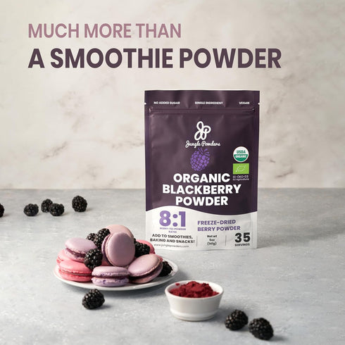 Jungle Powders Organic Blackberry Powder Freeze Dried Apricot Powder Fruit Bundle Bag USDA Certified Freeze Dried