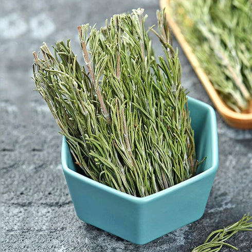 HOLFLYING 100% 3.5oz(100g), 60-80 Natural Dried Whole Rosemary Sprigs, Rosemary Sprigs Spices, Pcs Sprigs, Perfect