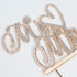 Mr and Mrs Love Cake Topper, Gold Crystal Rhinestone Wedding Anniversary Party Decoration