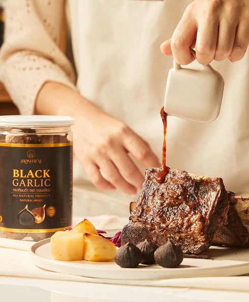 Homtiem Black Garlic 3.53 Oz (100g): Whole Fermented Black Garlic for Healthy Snacking