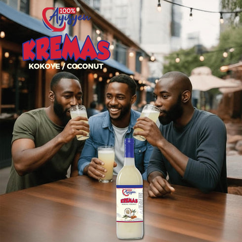 100% AYISYEN 750 ml Kremas Coconut Kokoye, Traditional Haitian Cremas