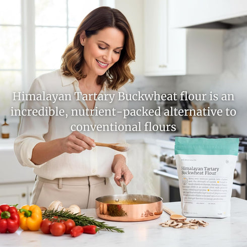 100% (2lb) BIG BOLD HEALTH Organic Himalayan Tartary Buckwheat Flour - Gluten Free | Rich in Polyphenols & Antioxidants