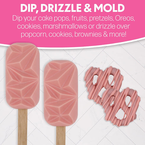 2 Sweet Shoppe Rose Pink Melting Wafers, pounds