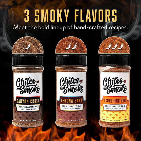 326 Chiles and Smoke - Canyon Crust Beef Seasoning, Great on Beef Brisket, Ribeye Steaks, Hamburger Meat and More, BBQ