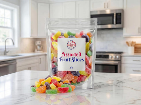 EMPORIUM CANDY TASTY TREATS FOR THE TUMMY 1 lb Assorted Fruit Slices - of Fresh Delicious Sweet Sugar Sanded Lemon