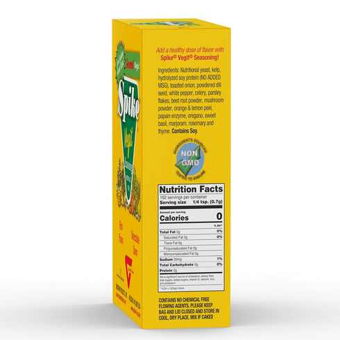 Spike Vegit All-Purpose Seasoning, 4 oz Box - All Natural, Low Sodium, No Sugar, No MSG, Vegan