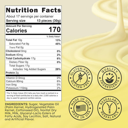 17.6 OZ Snackathon Melting Wafers, White Compound Chocolate Coating, Resealable Bulk Bag, Smooth & Creamy Candy Melts
