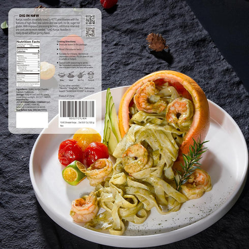 8 Pack 53.61 Oz YUHO Shirataki Konjac Noodles Fettuccine Keto Pasta Gluten Free Low Carbs Vegan Fat Free Plant Based